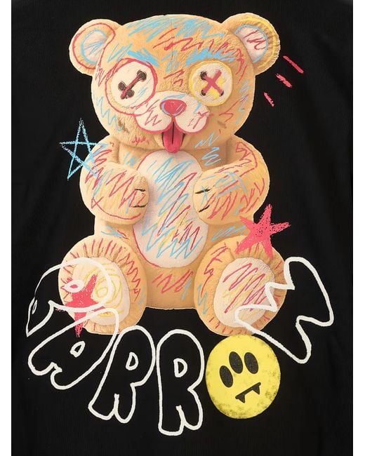 Barrow Black Teddy Bear-Print Hoodie