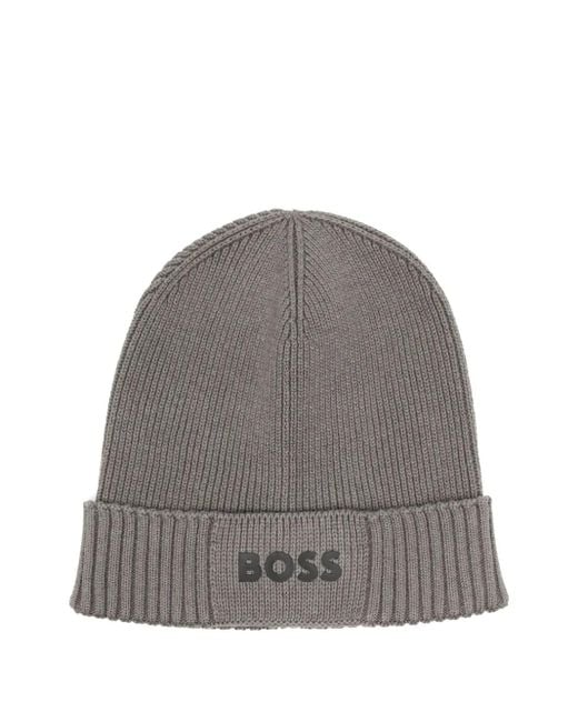 Boss Asic Beanie in Gray für Herren