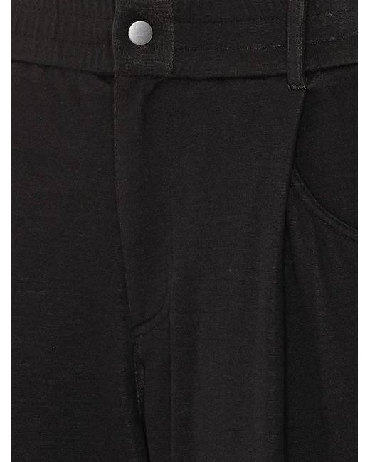 Brunello Cucinelli Black Pleated Flared Trousers