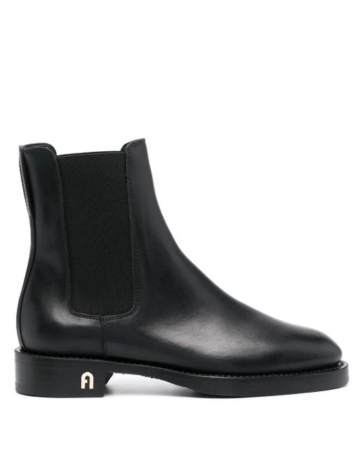 Furla Black Chelsea Boots