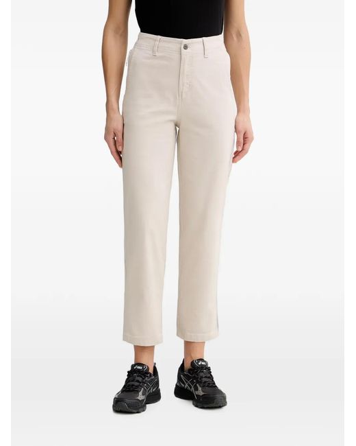 Columbia White Roc Straight-Leg Logo-Patch Trousers