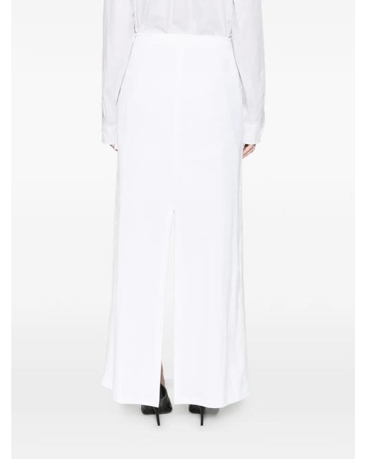 Moschino White Sequin Maxi Skirt