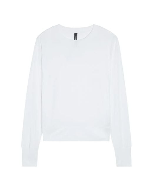 vuori White Crew-Neck Long-Sleeved T-Shirt