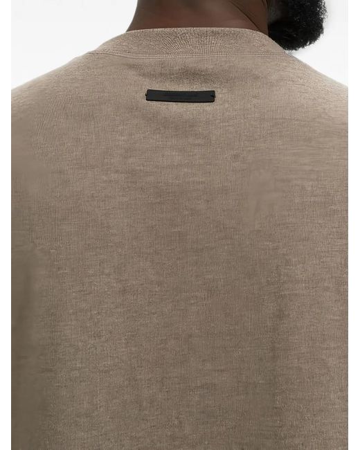 Fear Of God Gray Logo-Print Oversized T-Shirt for men