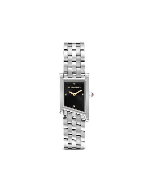 Ferragamo White Asymetrique Quartz 37Mm Watch