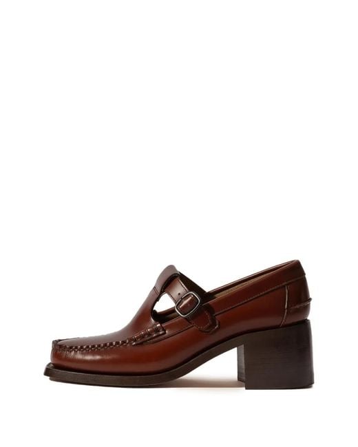 Hereu Brown Alber T-Bar Pumps
