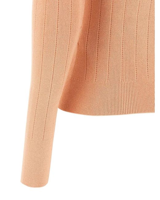 Balmain White 'Chiocciola' Sweater