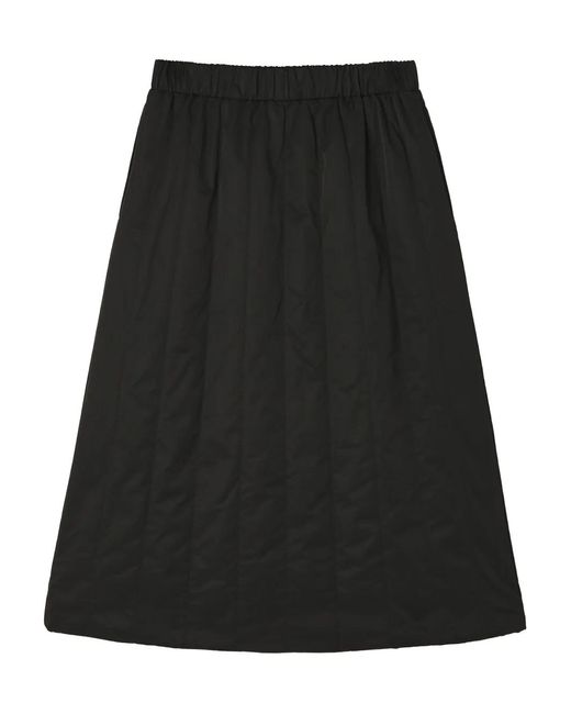 B+ AB Black Quilted Midi Skirt