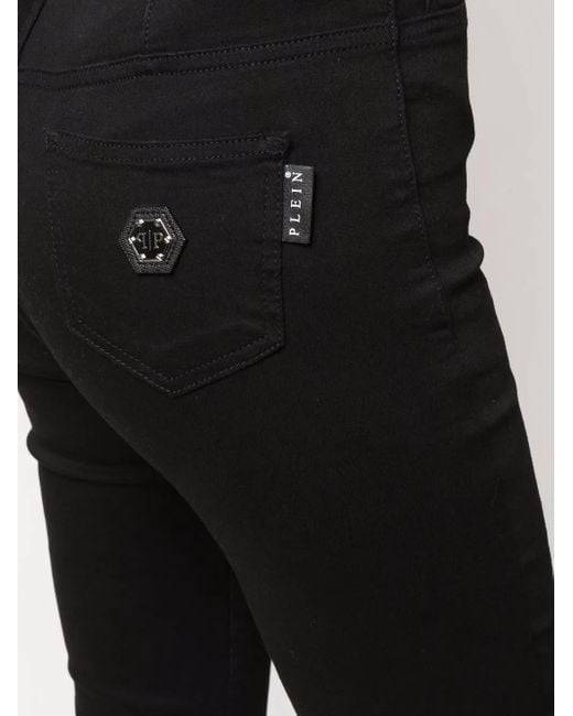 Philipp Plein Black Super High-Waist Skinny Jeans