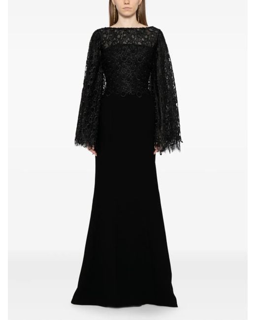 Saiid Kobeisy Black Guipurre Dress