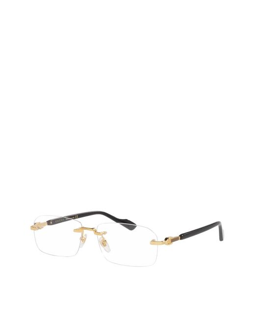 Gucci Natural Rimless Square-Frame Glasses for men