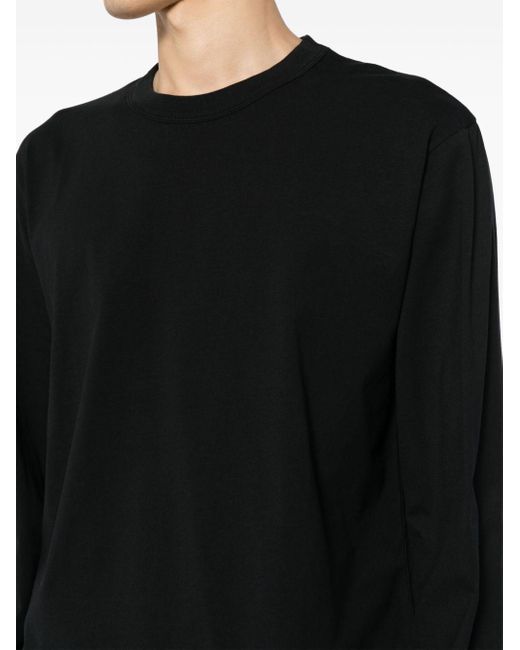 T-shirt a maniche lunghe di Tekla in Black da Uomo