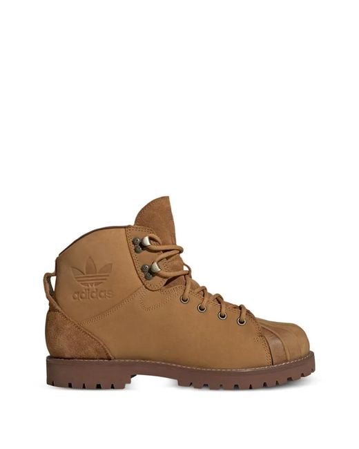 Adidas Brown Superstar Boots for men
