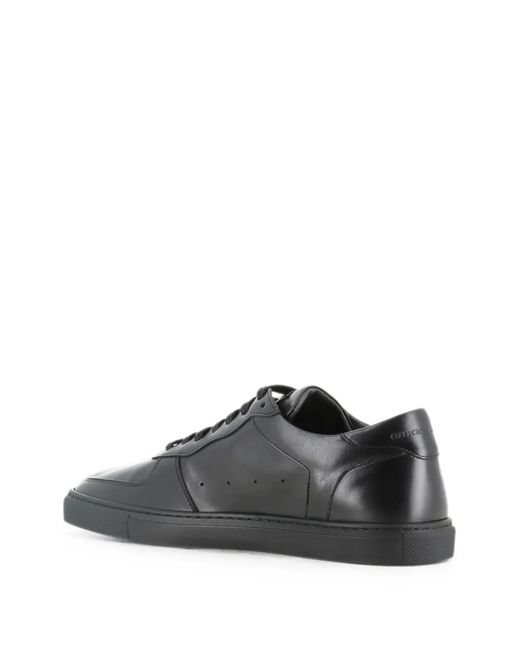 Officine Creative Black Lace-Up Leather Sneakers for men