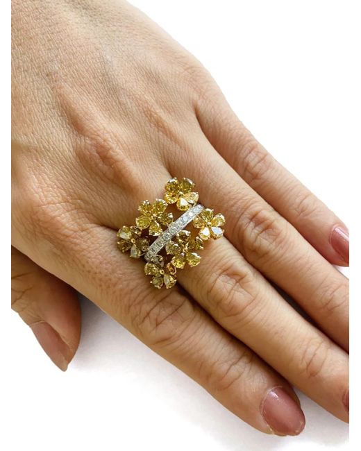 HYT Jewelry Metallic 18Kt Diamond Cocktail Ring