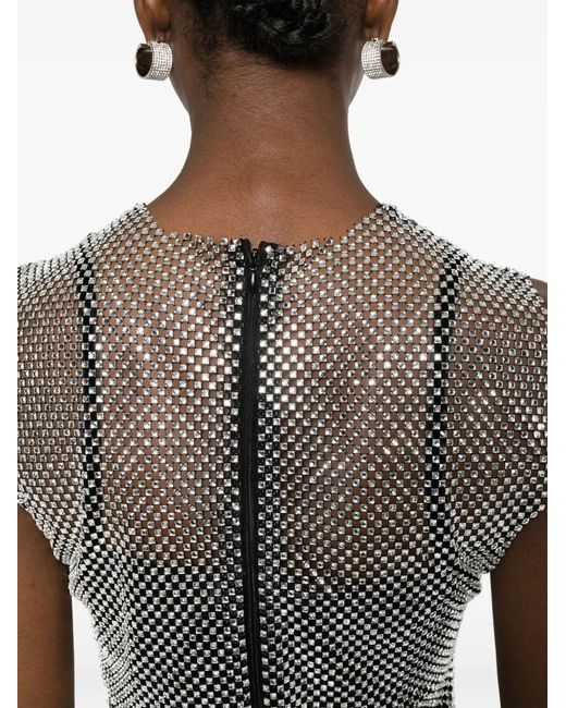 Philosophy Di Lorenzo Serafini Gray Rhinestone-Embellished Top