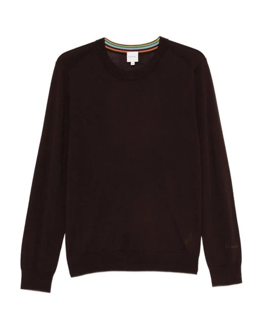 Paul Smith Wollen Trui Met Ronde Hals in het Black voor heren