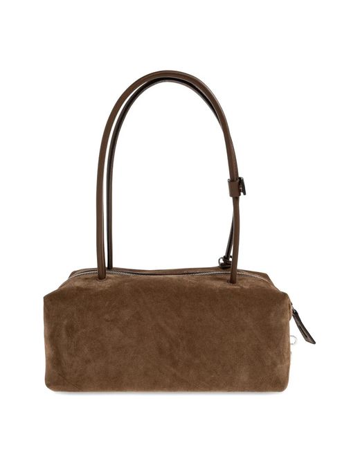 Max Mara Brown Holdallsling Suede Shoulder Bag