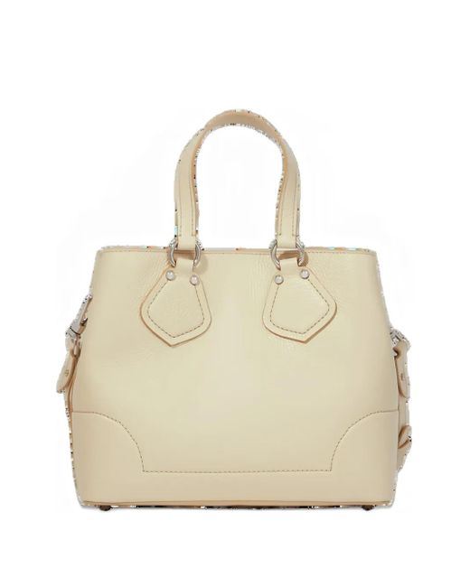 Lancel Green Small Neo Izy Leather Carryall Tote Bag