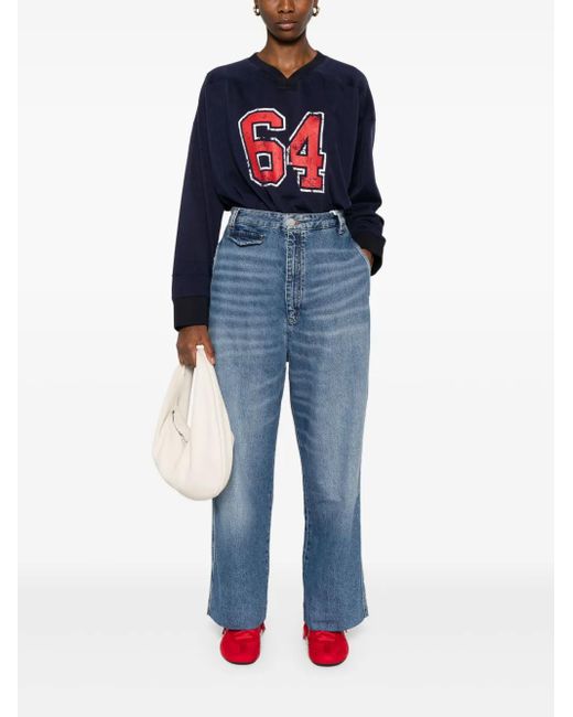DSquared² Blue Number-Print T-Shirt