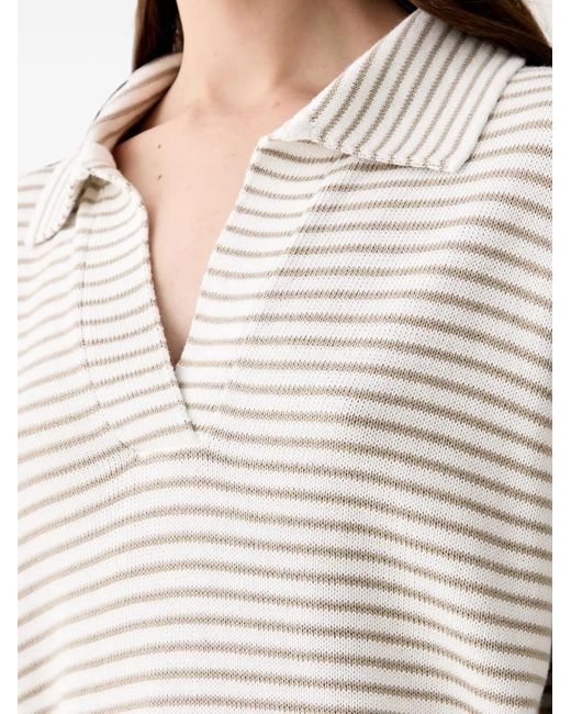 Barbour White Aylesby Cotton Polo Sweater