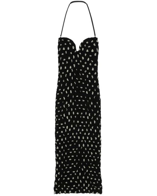 Nanushka Haylen Midi-Jurk in het Black