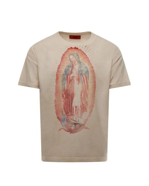 424 White Virgin Mary T-Shirt for men