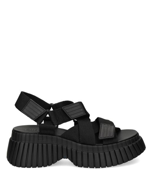 Camper Black Bcn Platform Touch-strap Sandals