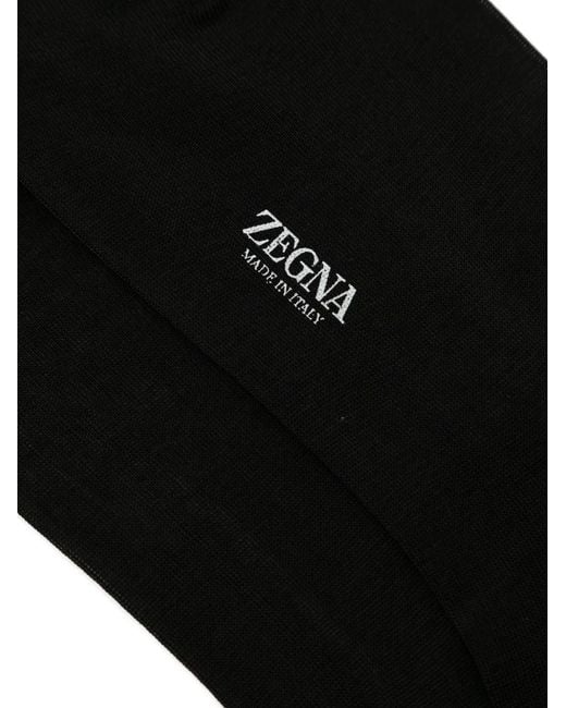 Zegna Black Chiffon Socks