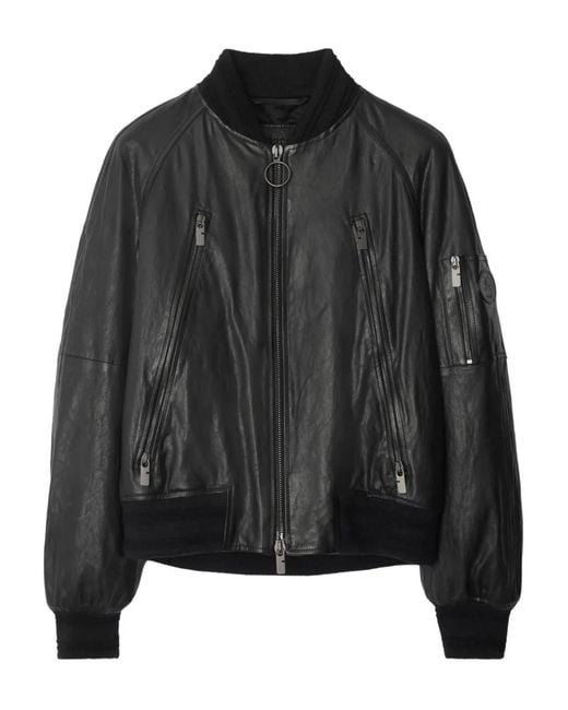 Burberry Black Leather Jacket for men