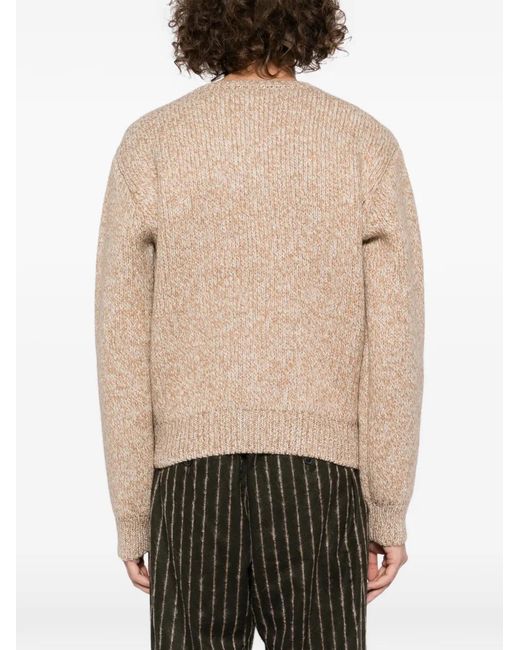 Auralee Natural Gauge Crew-Neck Cardigan for men