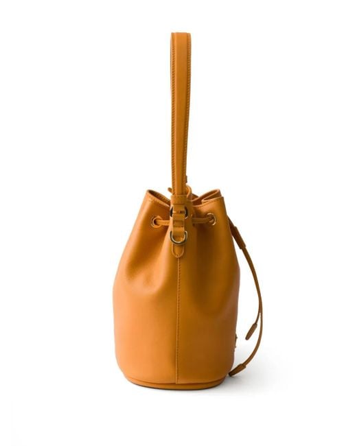 Prada Orange Mini-Tasche Aus Leder