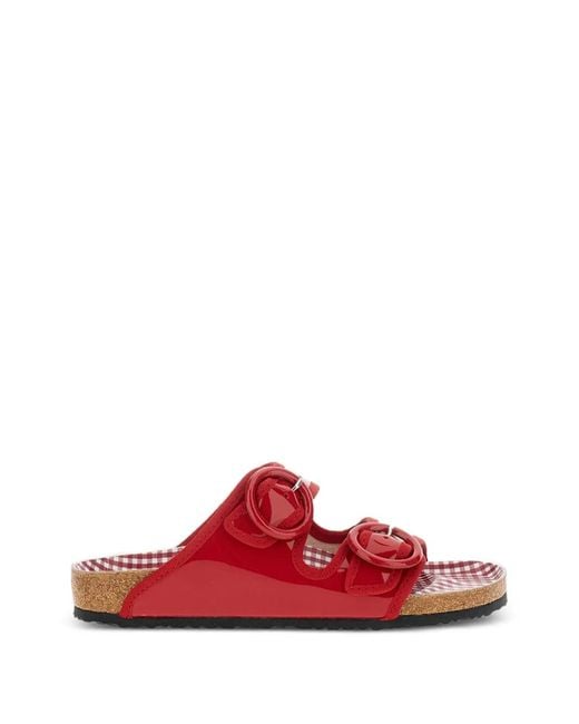 Birkenstock Red Arizona Patent Leather Sandals
