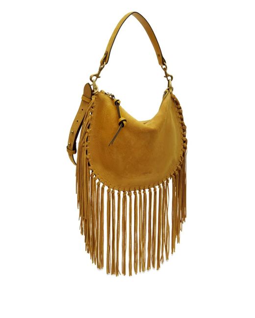 Isabel Marant Multicolor Oskan Soft Zip Fringed Shoulder Strap