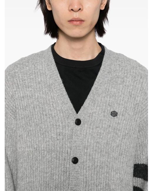 メンズ Chocoolate ロゴパッチ カーディガン Gray