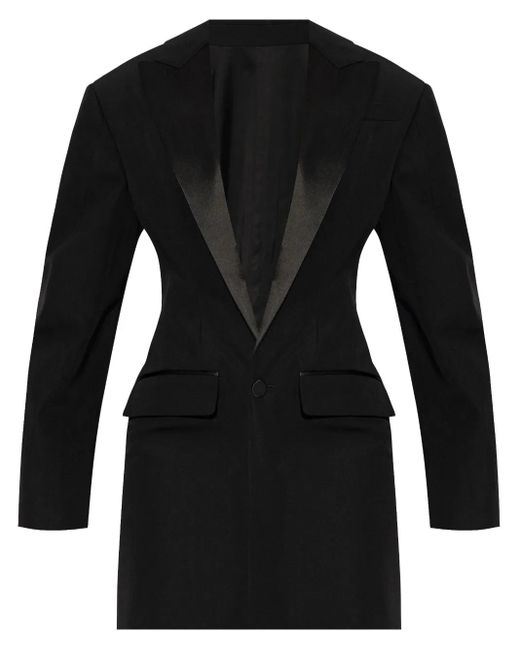 Robe Boutonnée À Revers Crantés DSquared² en coloris Black