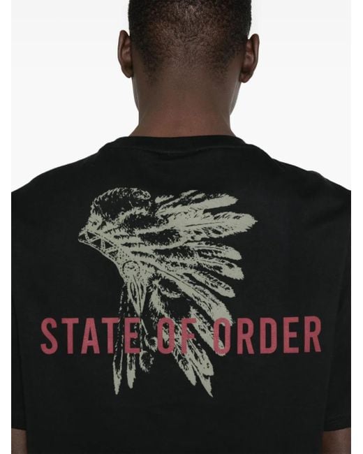 Camiseta texturizada State of Order de hombre de color Black