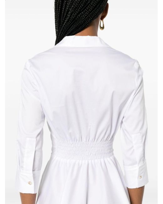 Blanca Vita White Allamanda Poplin Shirt Dress