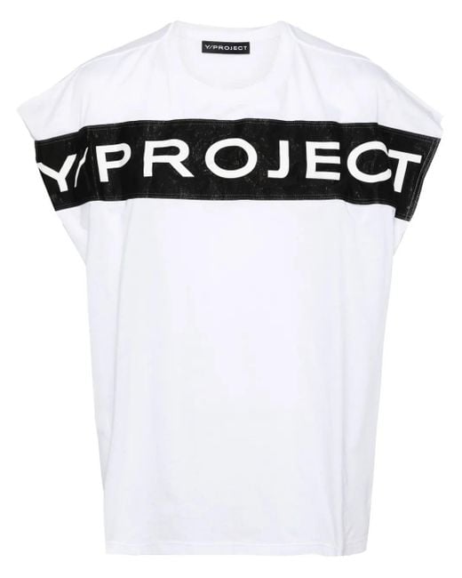 Y. Project Black Logo-Print Cotton Tank Top