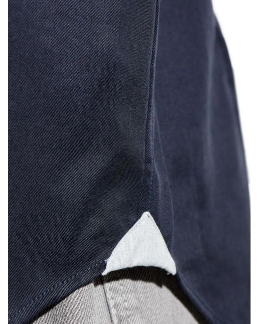 Eleventy Blue Long-Sleeve Button-Up Shirt for men