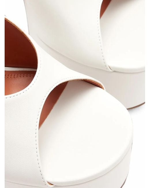 AMINA MUADDI White Anok 155 Plateau Slippers