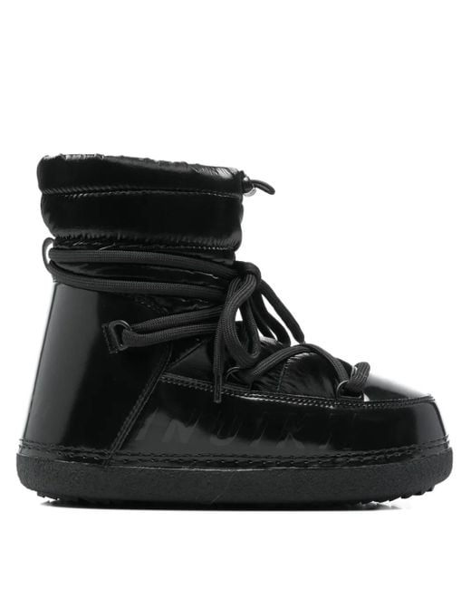 Inuikii Black Mountain Metallic Lace-Up Padded Boots