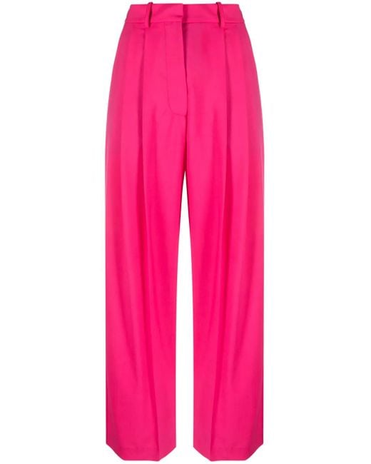 Pantalones rectos con pinzas Alysi de color Pink
