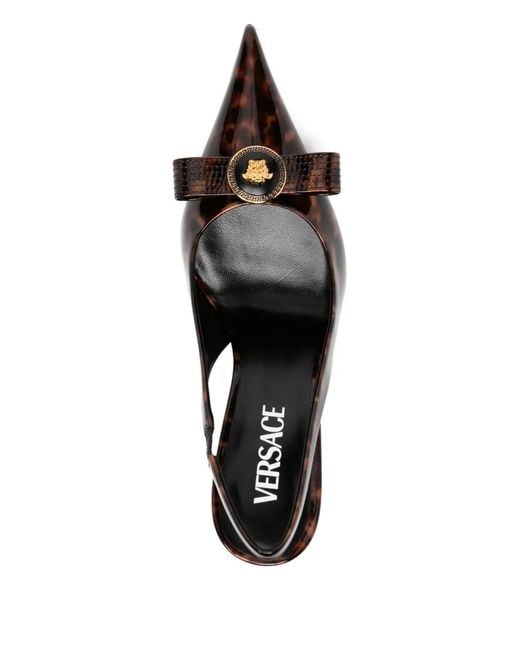Versace Brown Gianni Pumps