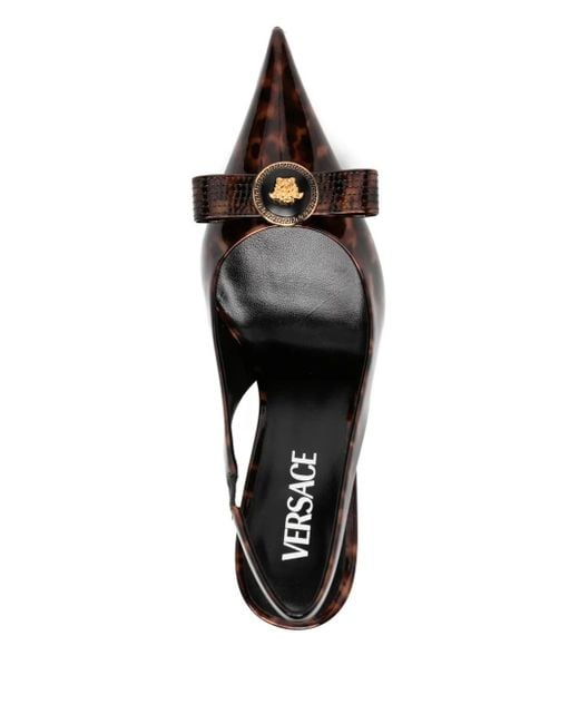 Versace Brown 85Mm Gianni Pumps