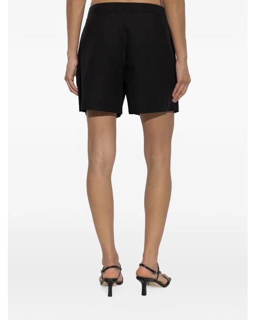 Rag & Bone Black Pleated Tailored Shorts
