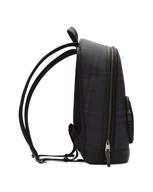 Burberry Black City Check Backpack for men