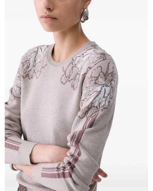 Liu Jo White Jacquard Sweater