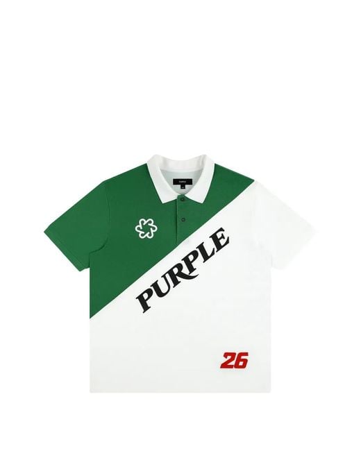 Purple Brand Green Mexico Pique Polo-Shirt for men