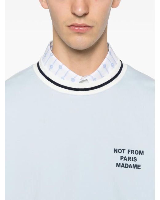 Drole de Monsieur White Crew-Neck T-Shirt for men